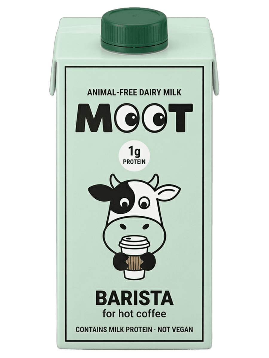 A Barista carton: animal-free dairy milk, for hot coffee