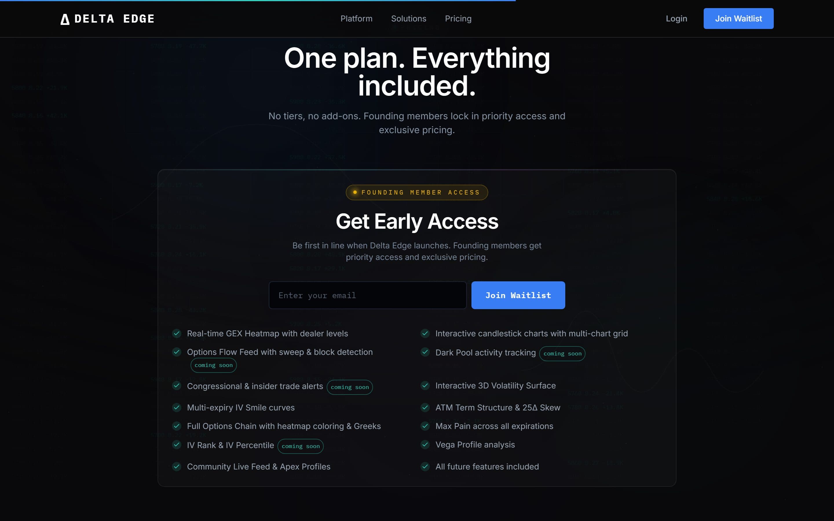 Delta Edge: Pricing: one plan, founding-member early access