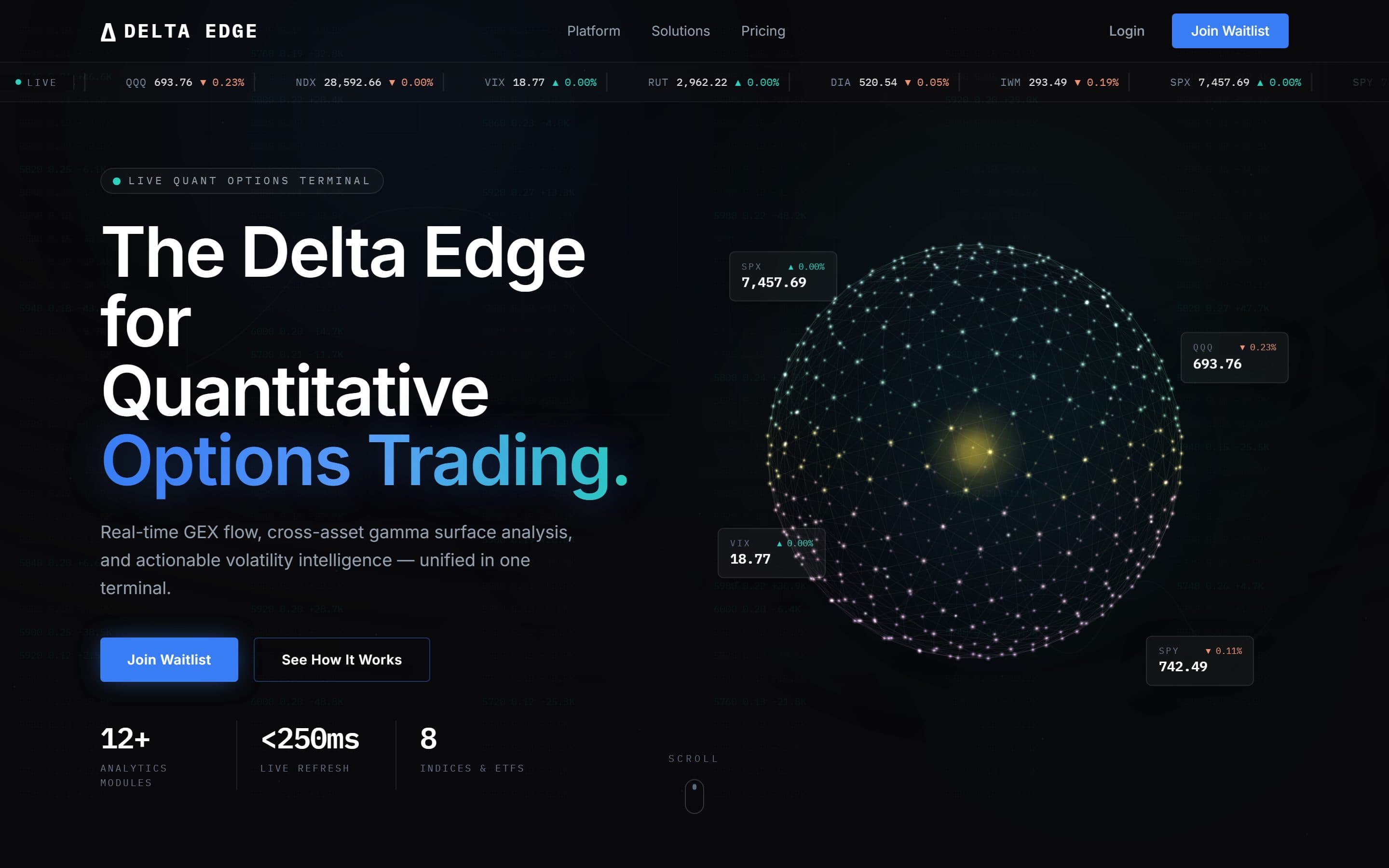 Delta Edge: The landing page, built to feel like the terminal