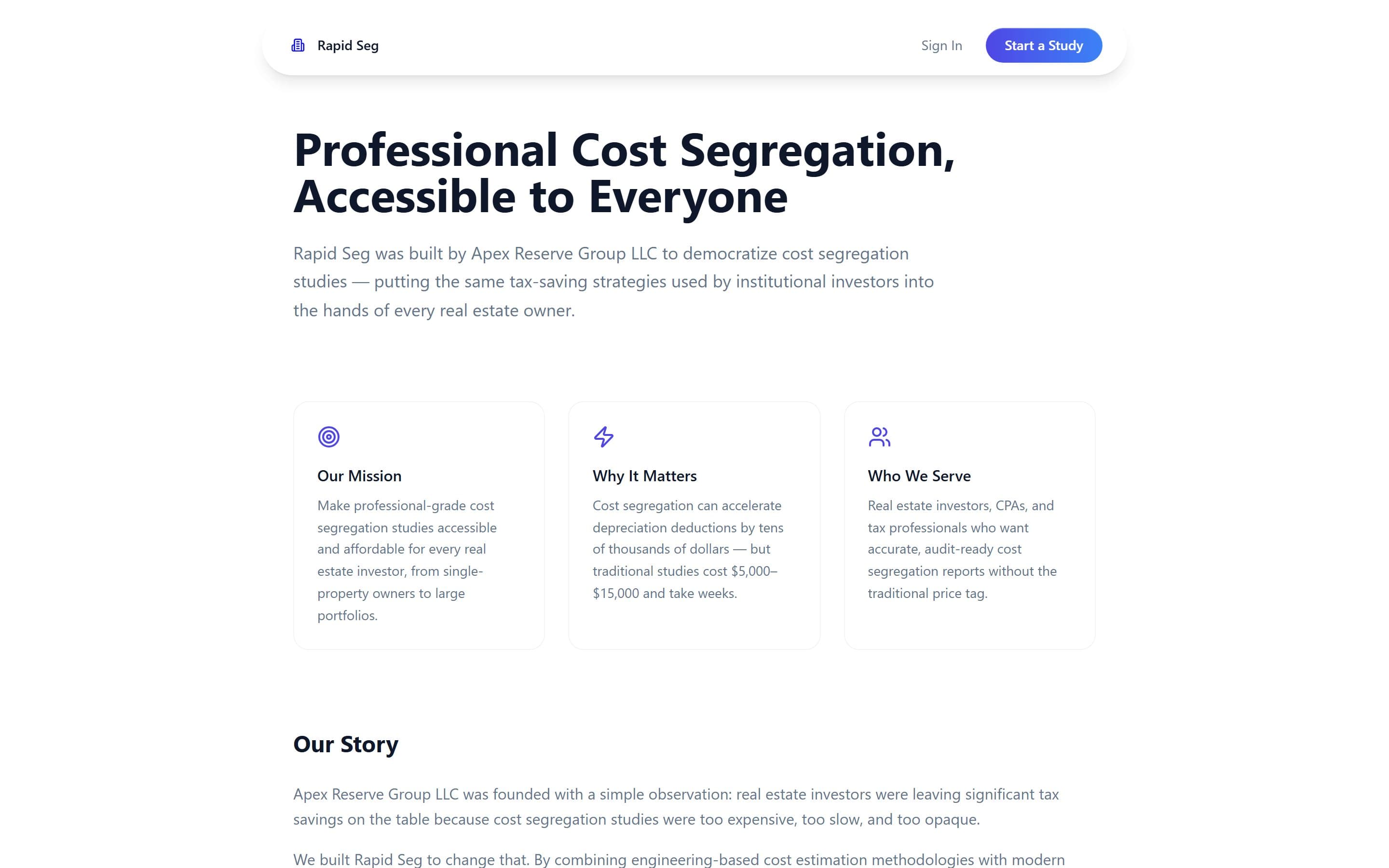 RapidSeg: The about page: mission, story, and compliance standards