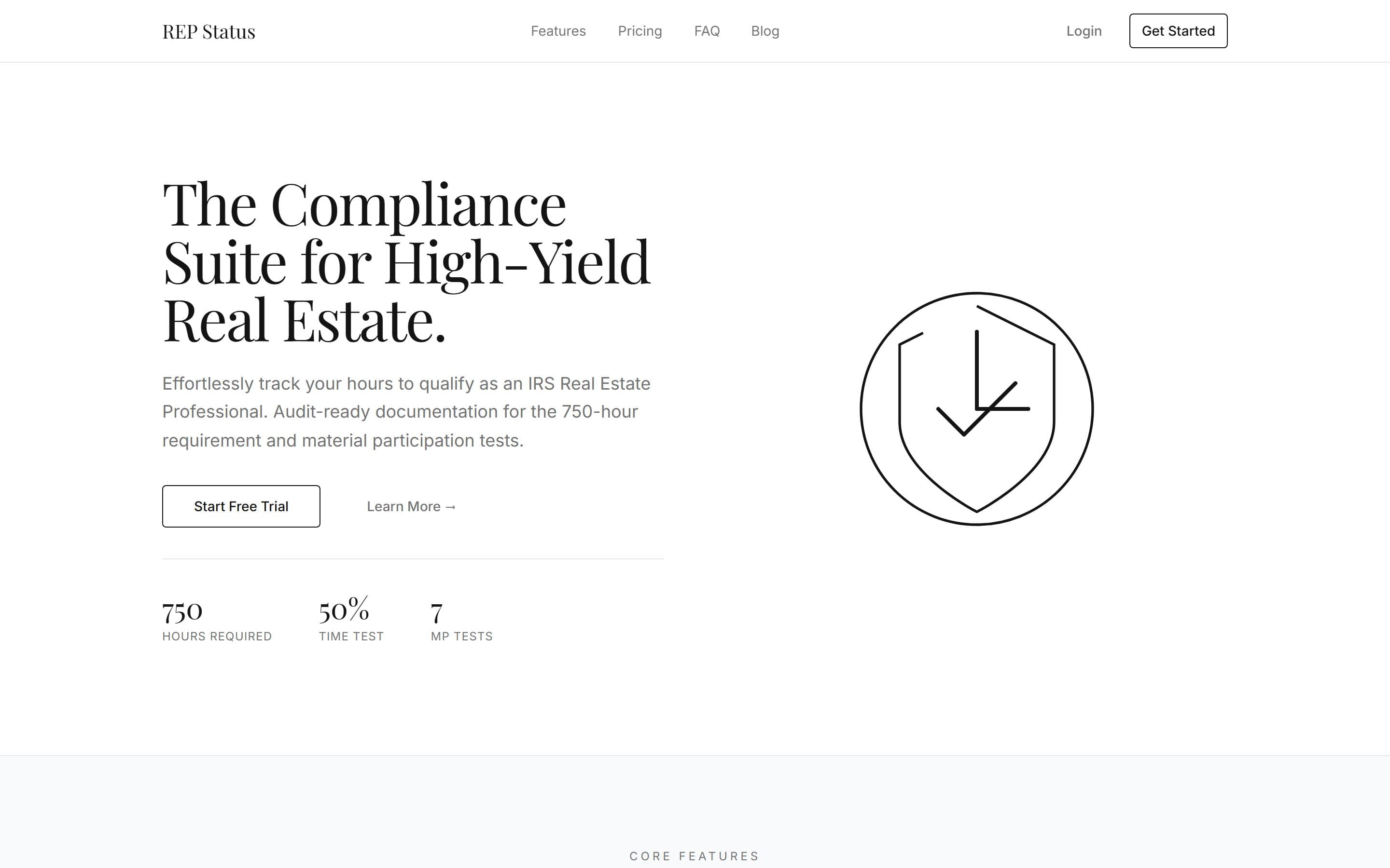 Screenshot of REP Status